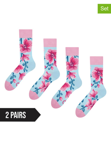 Dedoles Skarpety (2 pary) w kolorze błękitno-jasnoróżowym