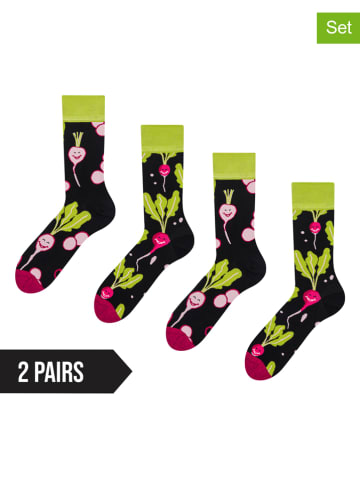 Dedoles 2er-Set: Socken in Schwarz/ Grün