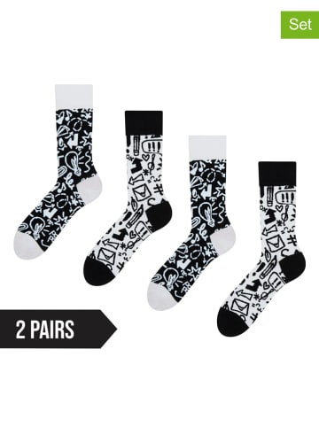 Dedoles 2er-Set: Socken in Schwarz/ Hellgrau