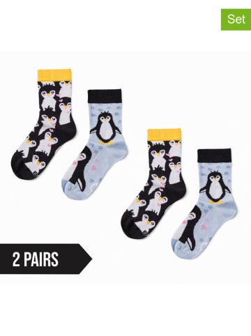 Dedoles 2er-Set: Socken in Schwarz/ Hellblau