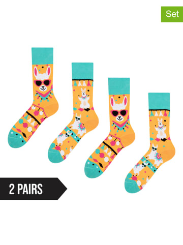 Dedoles 2er-Set: Socken in Orange/ Türkis