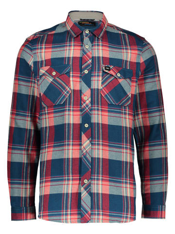 O'Neill Koszula "Violator" w kolorze granatowo-czerwonym