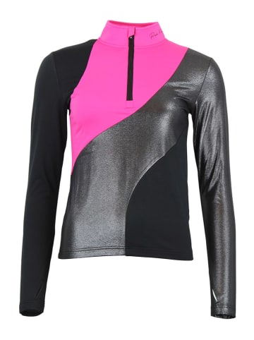 Peak Mountain Funktionslongsleeve in Silber/ Schwarz/ Pink