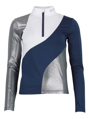 Peak Mountain Funktionslongsleeve in Dunkelblau/ Silber/ Weiß