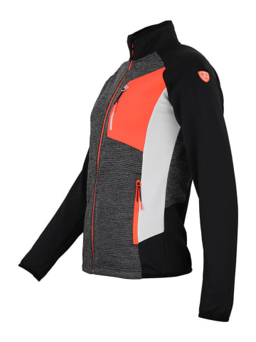 Peak Mountain Fleecejacke "Acerin" in Grau/ Schwarz/ Orange