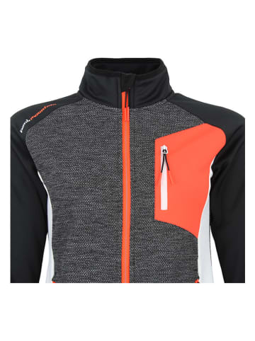 Peak Mountain Fleece vest "Acerin" grijs/zwart/oranje