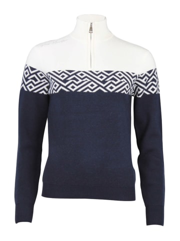 Peak Mountain Trui "Akar" donkerblauw/wit