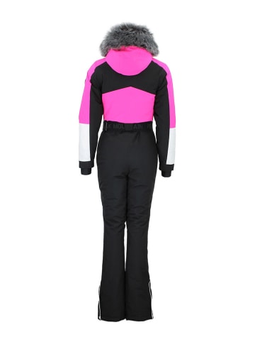 Peak Mountain Kombinezon narciarski "Arctico" w kolorze czarno-różowym