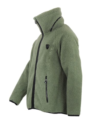 Peak Mountain Kurtka polarowa "Camay" w kolorze zielonym