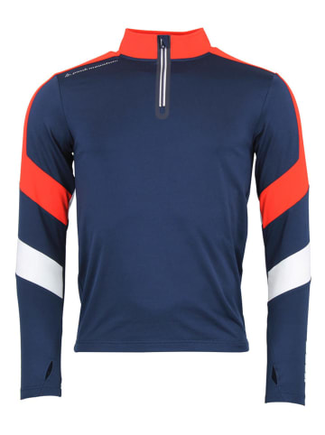 Peak Mountain Funktionslongsleeve "Caspiro" in Dunkelblau/ Orange