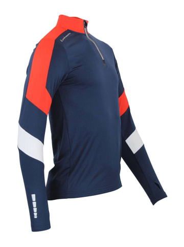 Peak Mountain Funktionslongsleeve "Caspiro" in Dunkelblau/ Orange