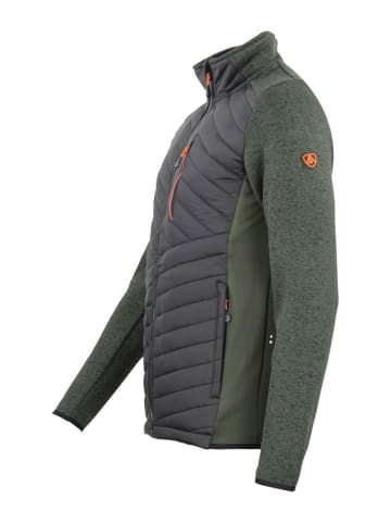 Peak Mountain Fleece vest "Chacha" groen/grijs
