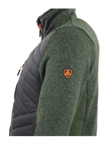 Peak Mountain Fleecejacke "Chacha" in Grün/ Grau