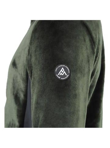 Peak Mountain Kurtka polarowa "Chapeau" w kolorze zielonym