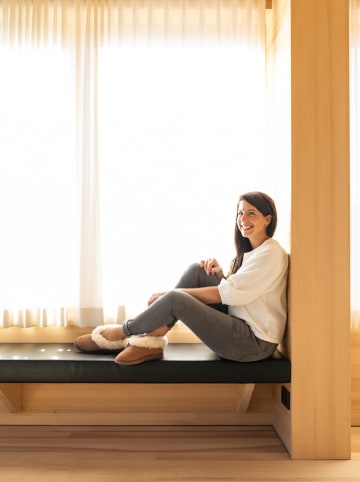 kitz pichler Leder-Hüttenschuhe "Gisi" in Beige