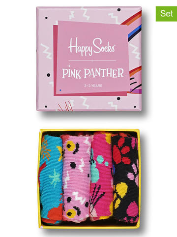 Happy Socks 4-częściowy zestaw prezentowy "Pink Panther" ze wzorem