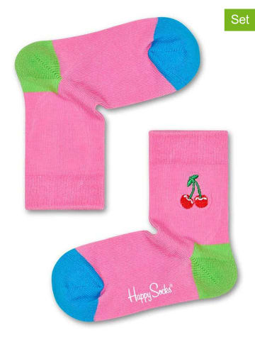 Happy Socks Skarpety (2 pary) w kolorze różowym