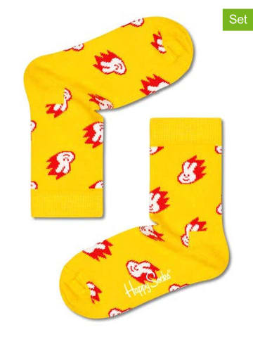 Happy Socks 2er-Set: Socken in Gelb