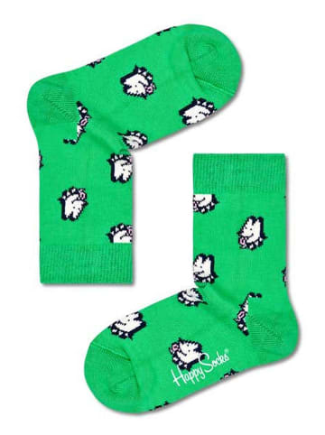 Happy Socks Socken "Sog" in Grün/ Weiß