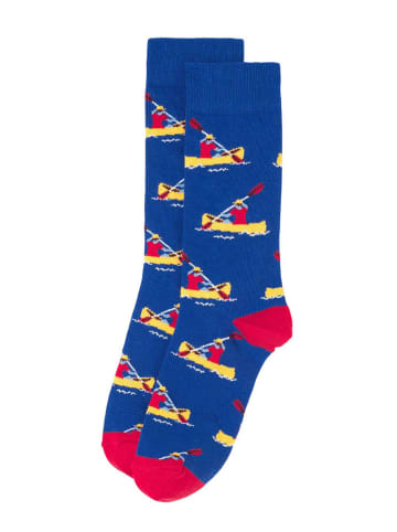 Happy Socks Skarpety "Canoa" w kolorze niebiesko-różowym