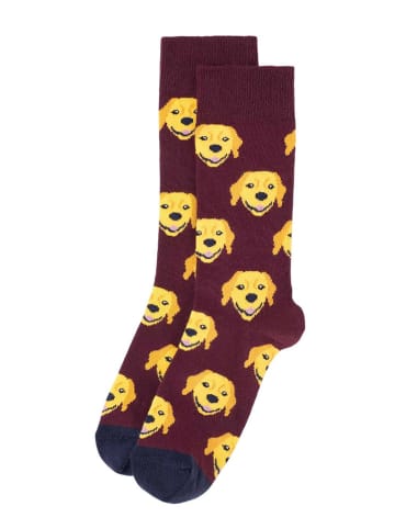 Happy Socks Skarpety "Dog" w kolorze fioletowo-jasnożółtym