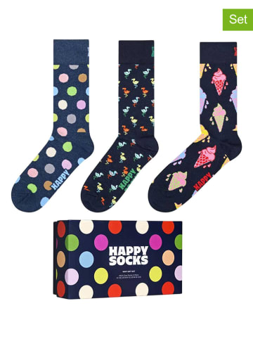 Happy Socks Skarpety (3 pary) ze wzorem