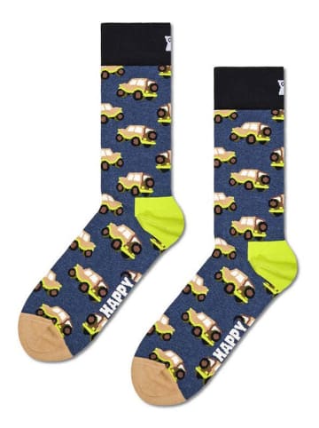 Happy Socks Skarpety "SUV" w kolorze granatowo-jasnozielonym