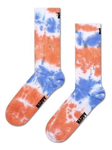 Happy Socks Socken "Tie-Dye" in Blau/ Orange