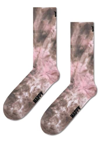 Happy Socks Skarpety "Tie-Dye" w kolorze szaro-jasnoróżowym