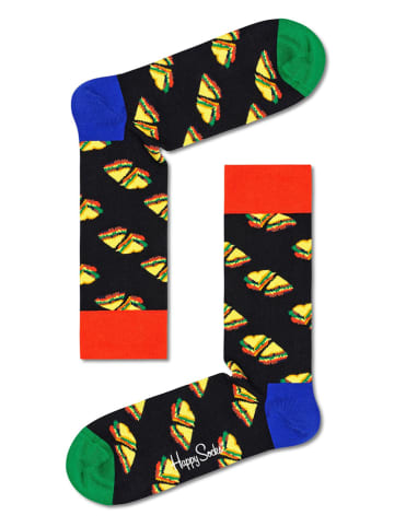 Happy Socks Skarpety "Love sandwich" w kolorze czarnym ze wzorem
