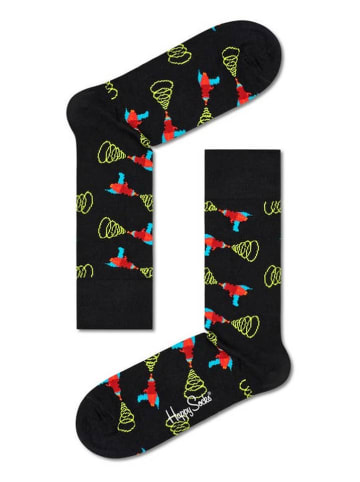 Happy Socks Skarpety w kolorze czarnym ze wzorem