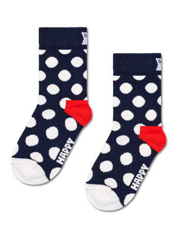Happy Socks Skarpety "Dots" w kolorze granatowo-białym