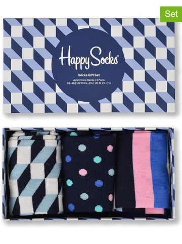 Happy Socks 3-częściowy zestaw prezentowy ze wzorem