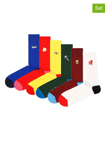 Happy Socks Skarpety (6 par) "3d, Car, Egg, Alien, Ufo & Chair" ze wzorem