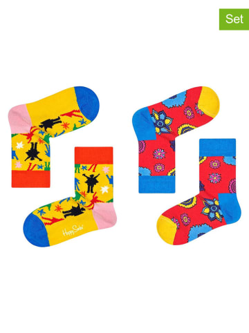 Happy Socks 2er-Set: Socken "Flower power" in Bunt