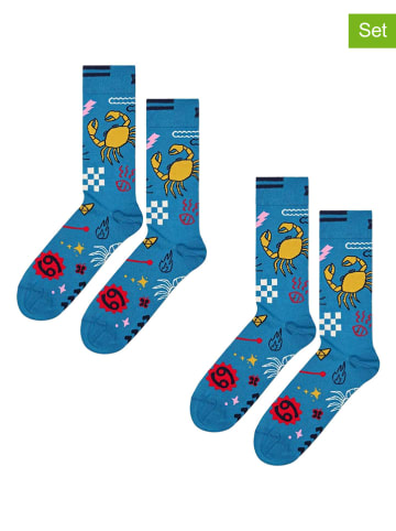 Happy Socks Skarpety (2 pary) w kolorze niebieskim