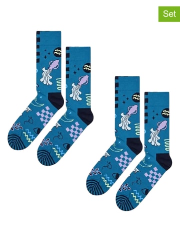 Happy Socks Skarpety (2 pary) w kolorze niebieskim