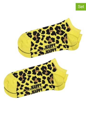 Happy Socks 2er-Set: Socken in Gelb/ Schwarz