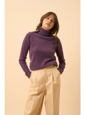 Just Cashmere Kasjmieren coltrui "Ava" paars