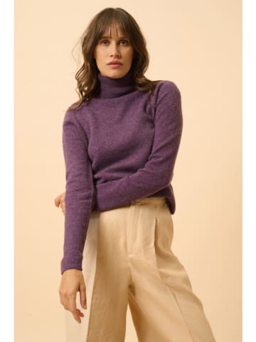 Just Cashmere Kasjmieren coltrui "Ava" paars