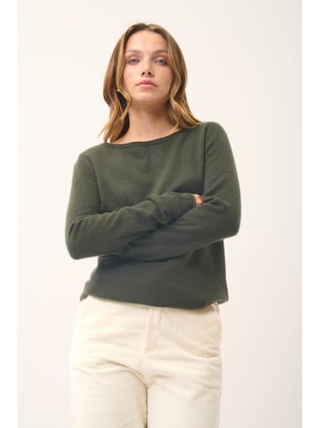 Just Cashmere Kaschmir-Pullover "Grace" in Khaki