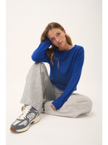 Just Cashmere Kasjmieren trui "Grace" blauw