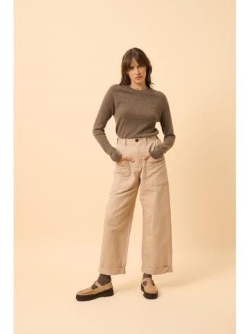 Just Cashmere Kaszmirowy sweter "Jane" w kolorze jasnobrązowym