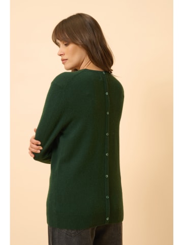 Just Cashmere Kasjmieren trui "Janice" groen