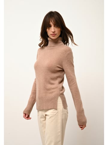 Just Cashmere Kasjmieren coltrui "Lexie" beige