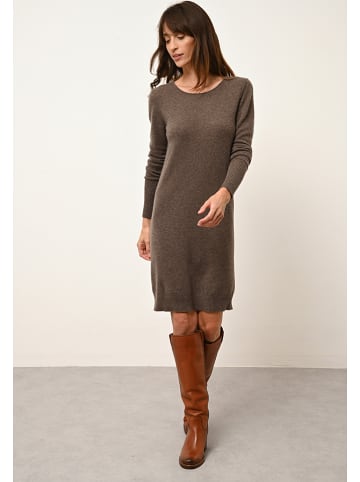 Just Cashmere Kasjmieren jurk "Susan" bruin