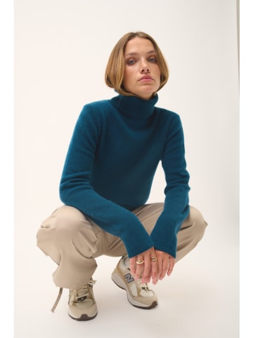 Just Cashmere Kaszmirowy golf "June" w kolorze granatowym