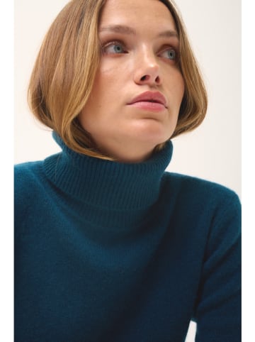 Just Cashmere Kaszmirowy golf "June" w kolorze granatowym