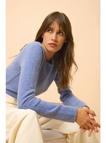 Just Cashmere Kaszmirowy sweter "Joyce" w kolorze błękitnym