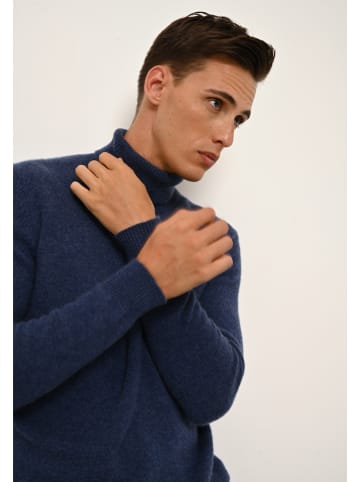 Just Cashmere Kasjmieren coltrui "Sacha" donkerblauw